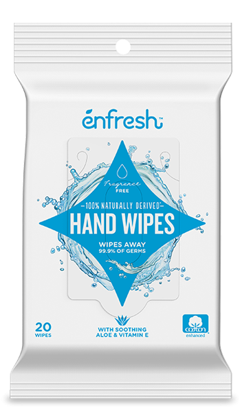 Enfresh Hand Wipes Fragrance Free 20 Count